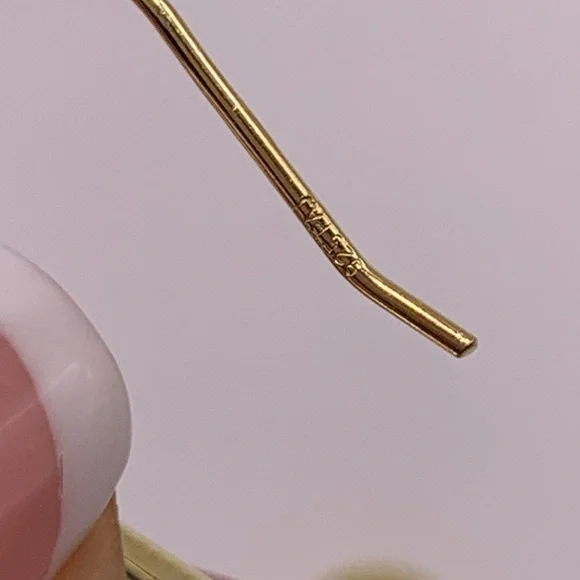 New PAJ 925 Sterling Silver gold plated water drops earrings - Picture 6 of 6